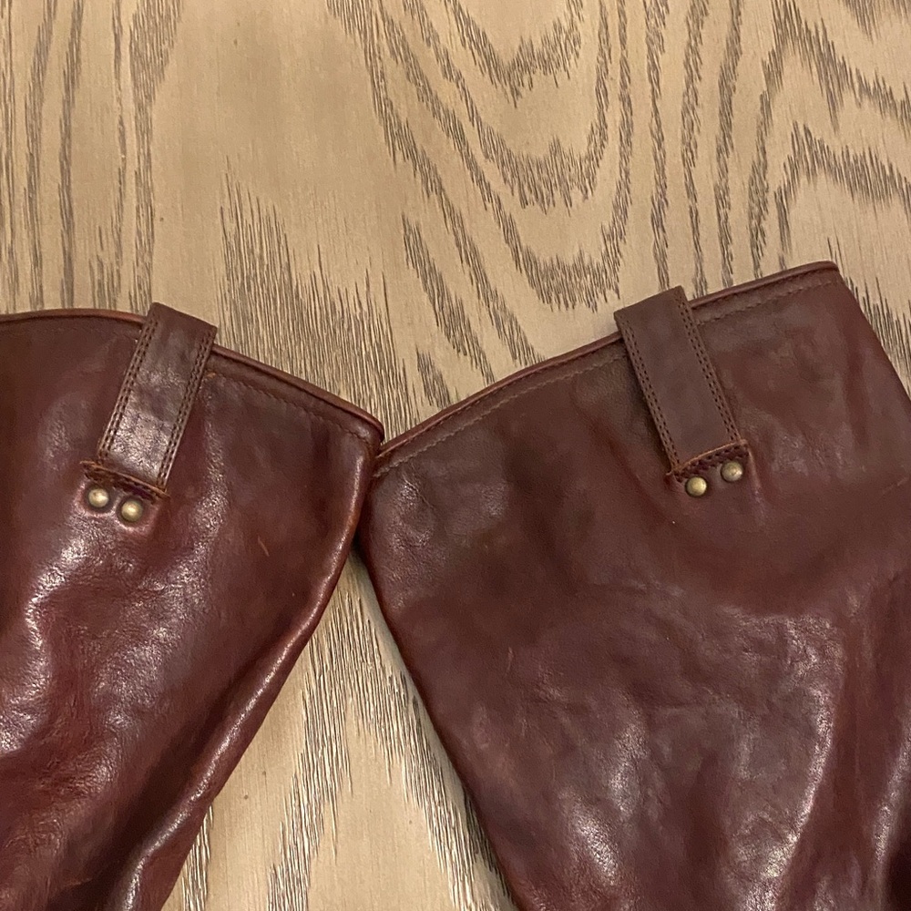 Frye Veronica Dark Brown Leather Boots Sz. 9.5 - Picture 13 of 17